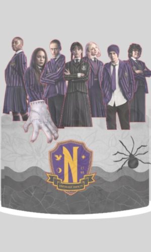 Arquivo de Corte Topo de Bolo Wandinha Addams