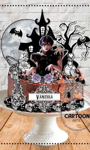 Arquivo de Corte Topo de Bolo Wandinha