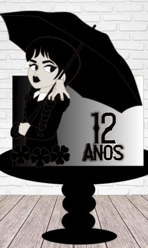 Arquivo de Corte Topo de Bolo Wandinha em Camadas #15777788#