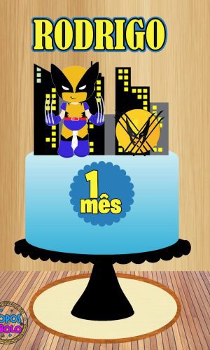 Arquivo de Corte Topo de Bolo Wolverine Cute