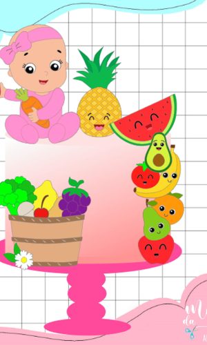 Arquivo de Corte Topo Feirinha Bebê Legumes e Frutinhas 015