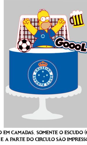 Arquivo de Corte Topo Homer Simpsons Cruzeiro + BRINDE