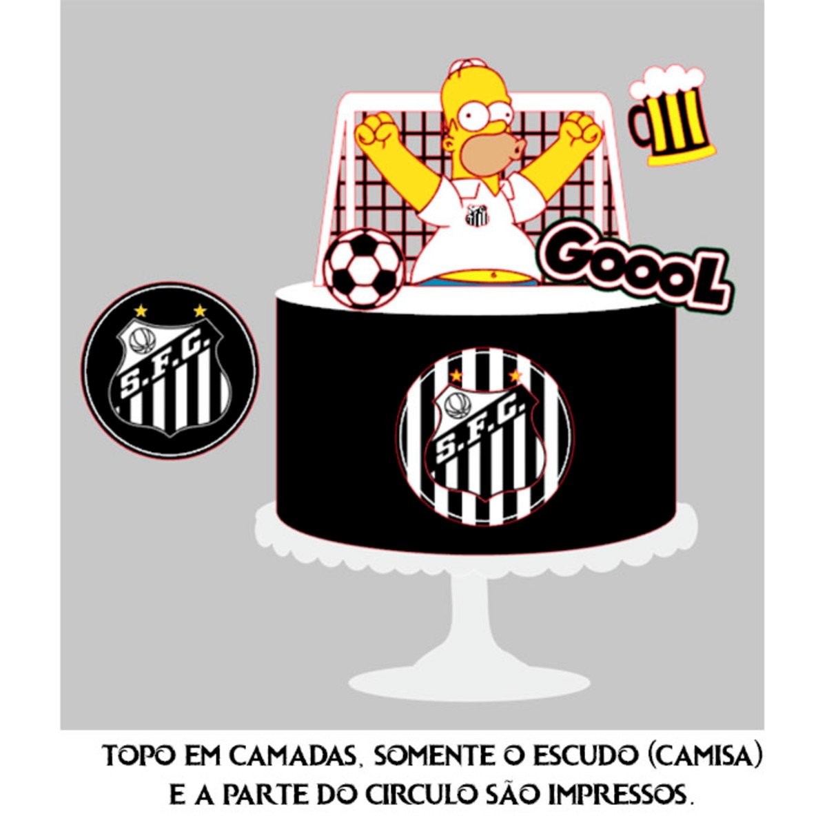 Arquivo de Corte Topo Homer Simpsons Santo.s + Brinde