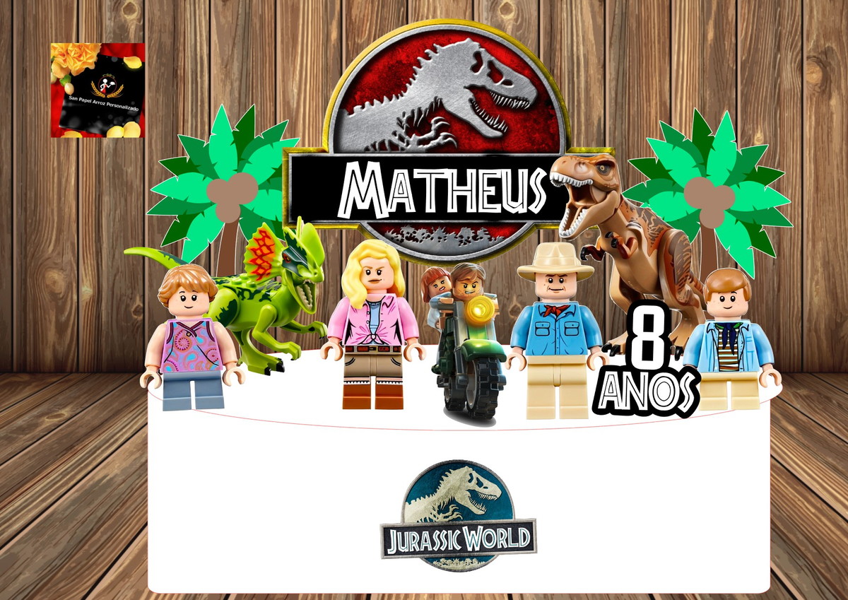 Arquivo de Corte Topo Jurassic Lego Arte Digital