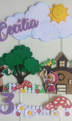 Arquivo de corte topo Masha e o Urso CAMADAS 1