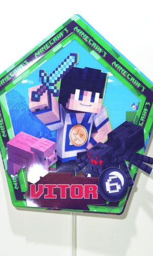 Arquivo de Corte Topo Minecraft circular - Studio e PDF