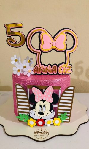 Arquivo de Corte Topo Minnie Janela Camadas