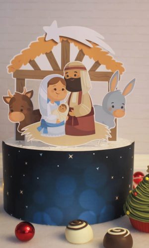Arquivo de Corte Topo Natal Presépio Menino Jesus