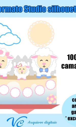 Arquivo De Corte Topo Ovelhinha Camadas - 309