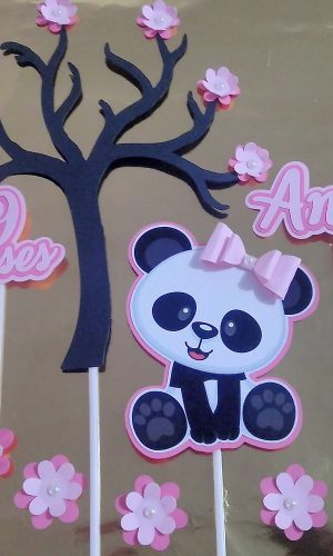 Arquivo de corte topo Panda Rosa