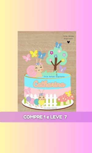 Arquivo de Corte Topo para Bolo Jardim Encantado + 6 Brindes