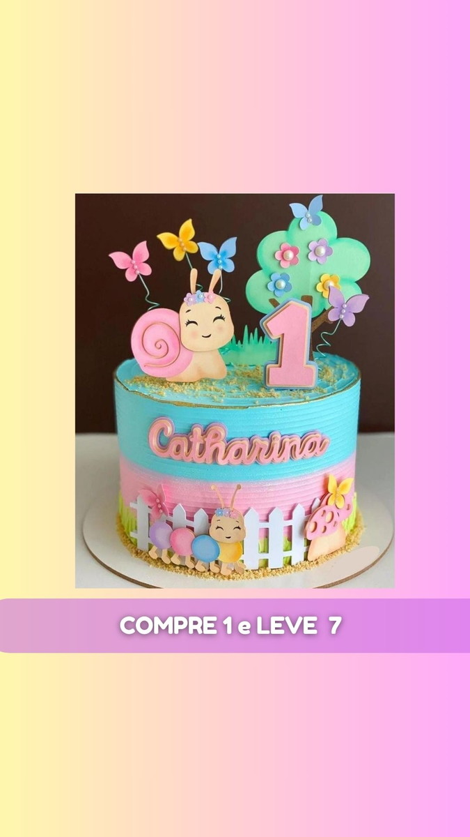 Arquivo de Corte Topo para Bolo Jardim Encantado + 6 Brindes - Imagem 2