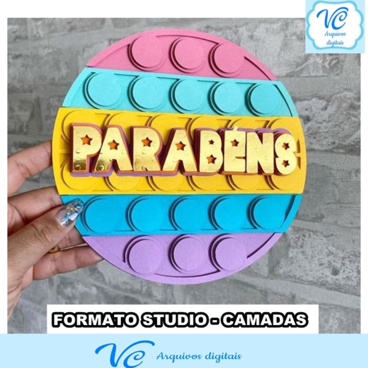 Arquivo de corte topo Pop it -07- Fidget toys -COD 977