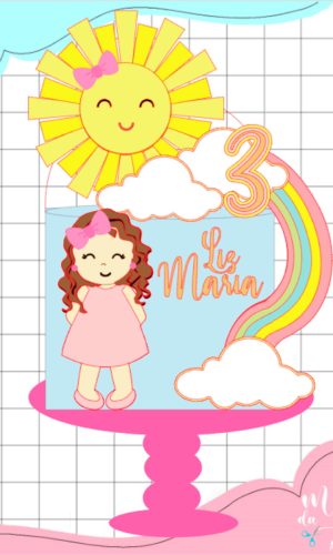 Arquivo de Corte Topo Sunshine Menina Raio de Sol 004