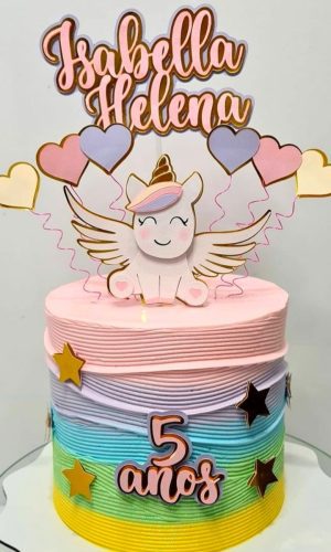 Arquivo de Corte Topo Unicornio em Camadas