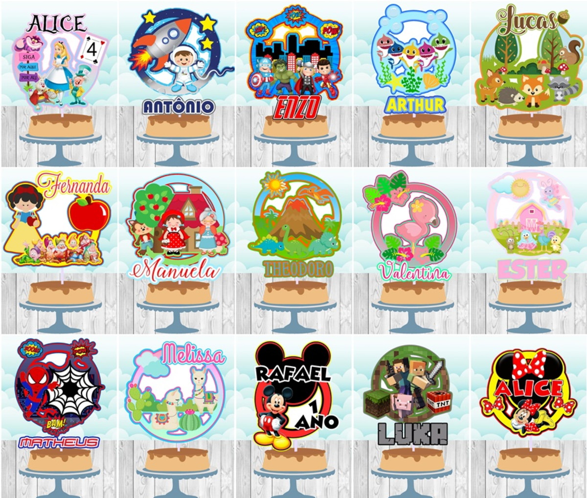 Arquivos de Corte Combo Topos de Bolo Shaker 01