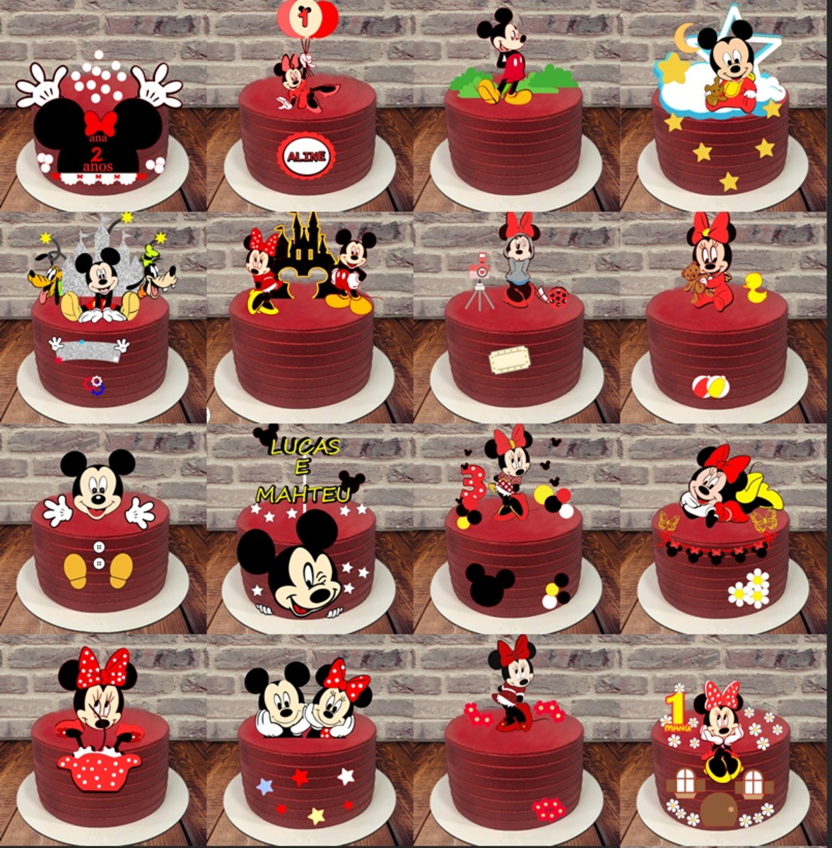 Arquivo de Corte Topo de Bolo Minnie e Mickey Camada