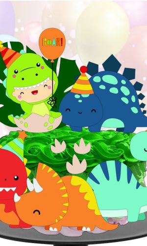 Kit com 5 arquivos de corte 14-DINOSSAURO TOPO EM CAMADAS