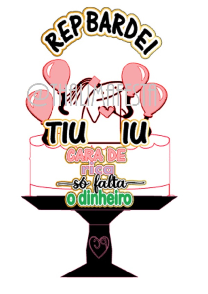 Arquivo Digital Corte Topo de Bolo Camadas Flork Menina