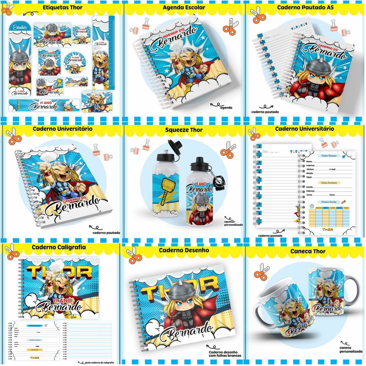 Arquivo Digital Etiqueta Escolar Thor pdf Png