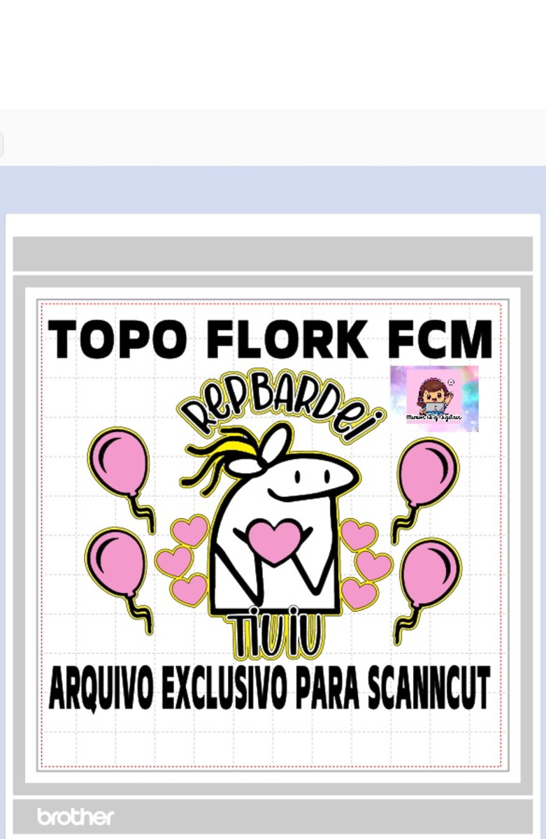 Arquivo Digital Fcm Scanncut - Topo Flork Menina