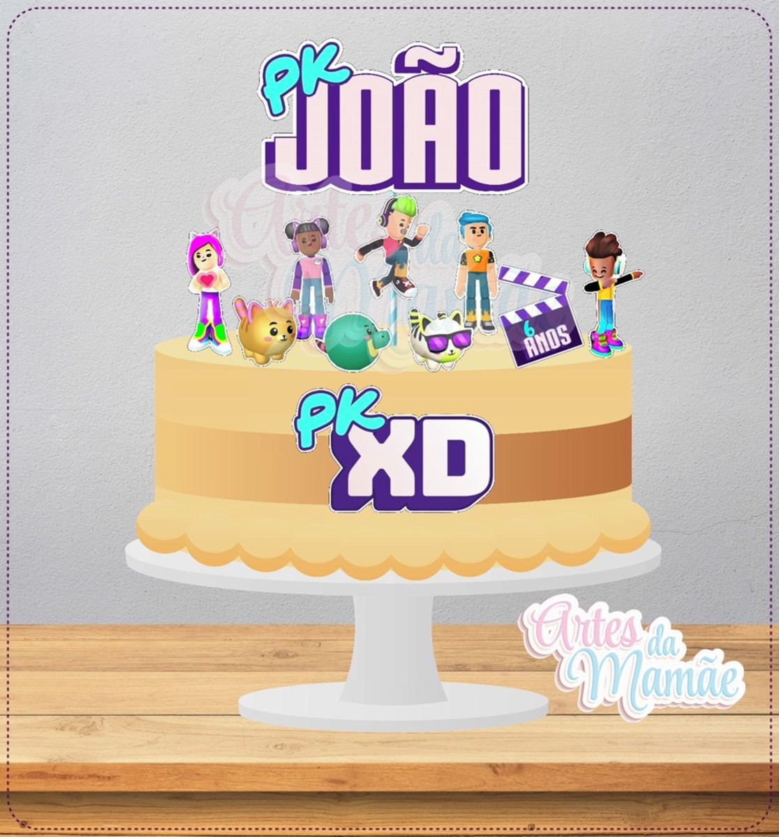 Arquivo Digital para corte topo de bolo PK XD
