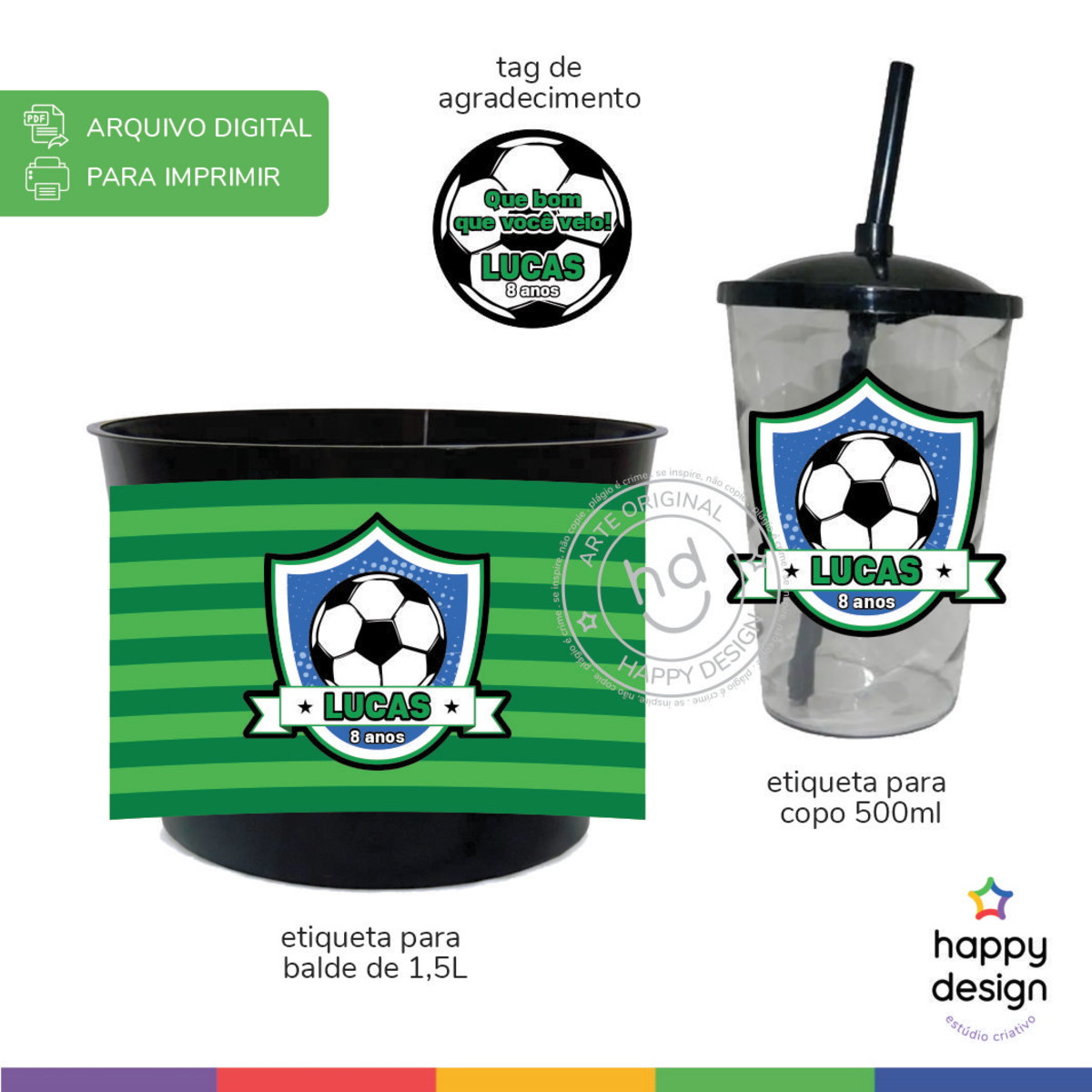 Arquivo Digital Personalizado | Kit Cinema Futebol