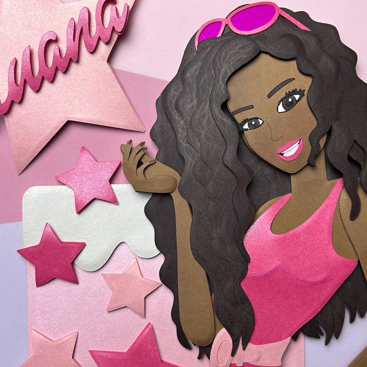 Arquivo Digital Topo Barbie Morena em Camadas