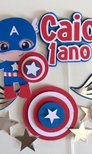 Arquivo CORTE topo de bolo capitão america+1 DE BRINDE