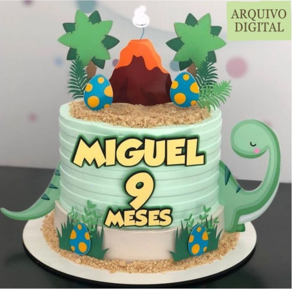 Arquivo Digital Topo de Bolo Dinossauro