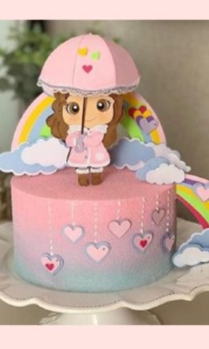 Arquivo de Corte Topo de bolo Chuva de Amor 1