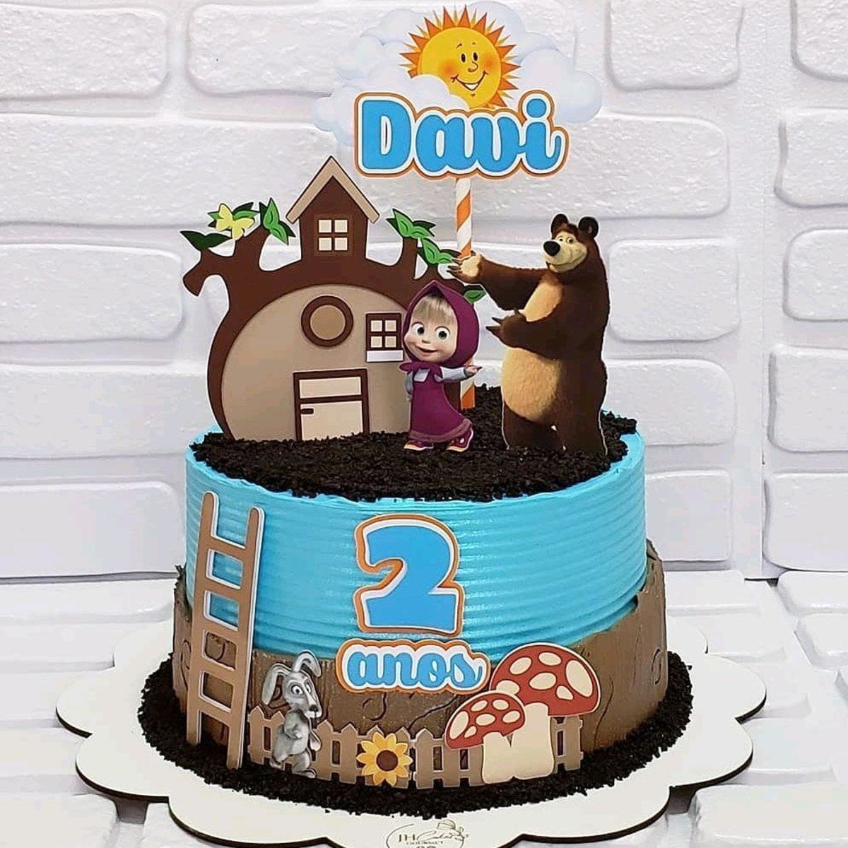 Arquivo Digital- Topo de Bolo Masha e o Urso Menino