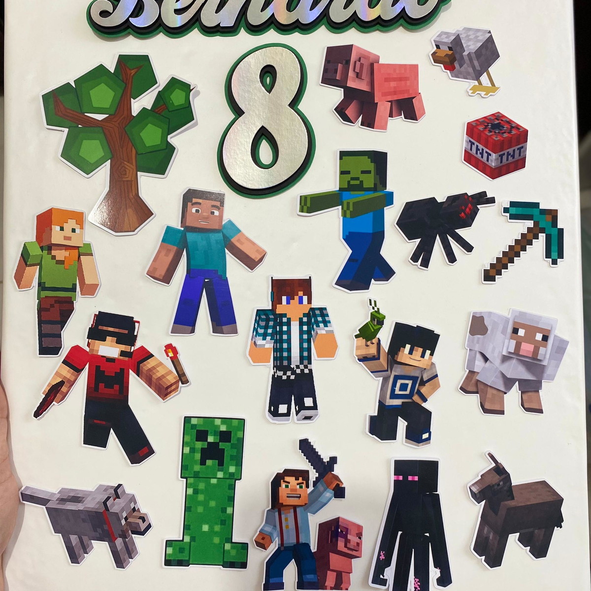 Arquivo Digital Topo de Bolo Minecraft - Imagem 2