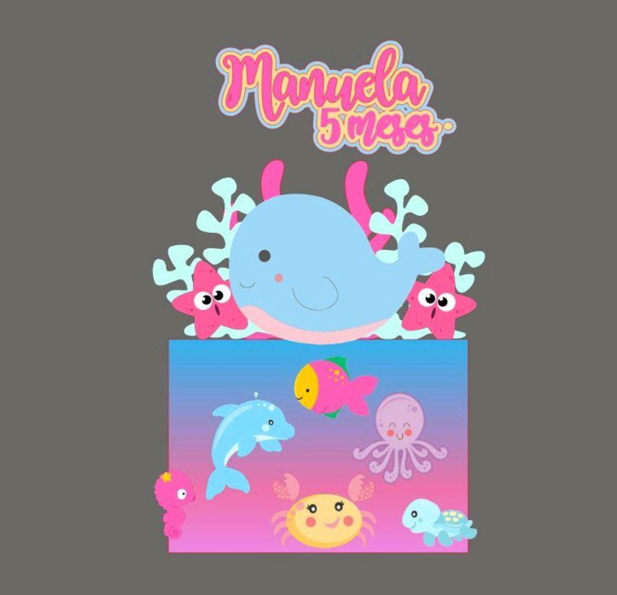 ARQUIVO DIGITAL-Topo de bolo Panda Rosa + 4 - Imagem 4