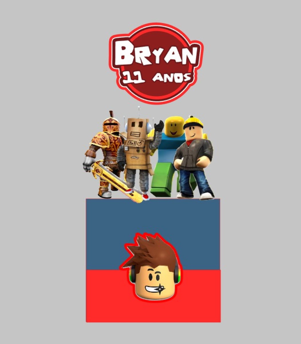 ARQUIVO DIGITAL - Topo de bolo Roblox