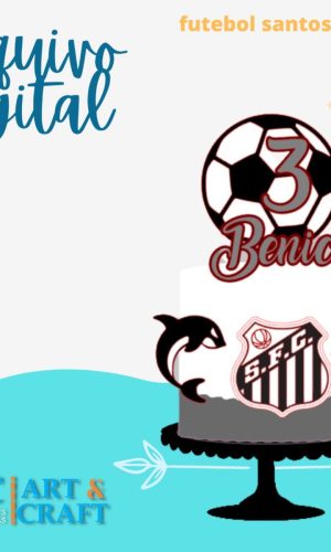 Arquivo de Corte Topper de Bolo Futebol