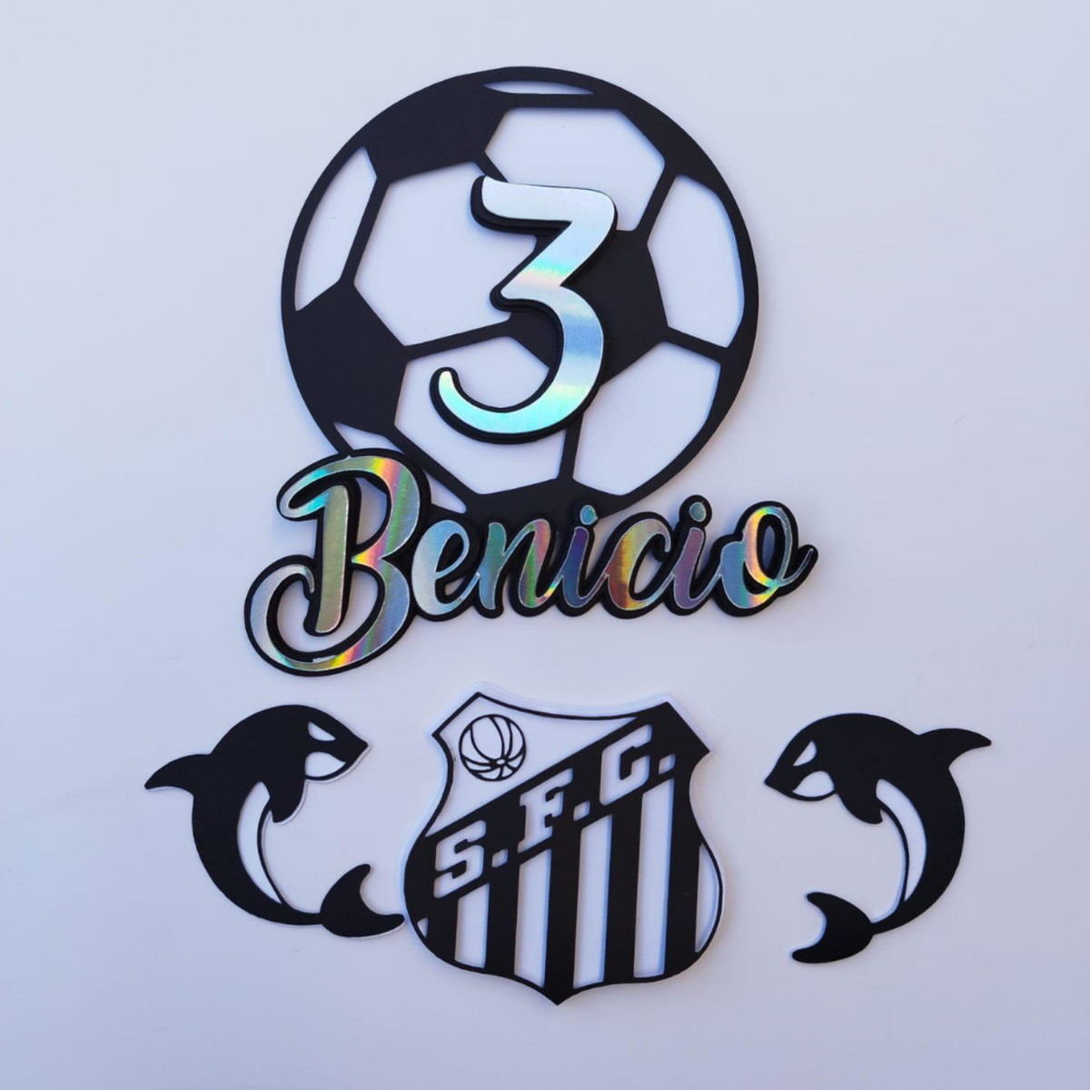 Arquivo de Corte Topper de Bolo Futebol - Imagem 2