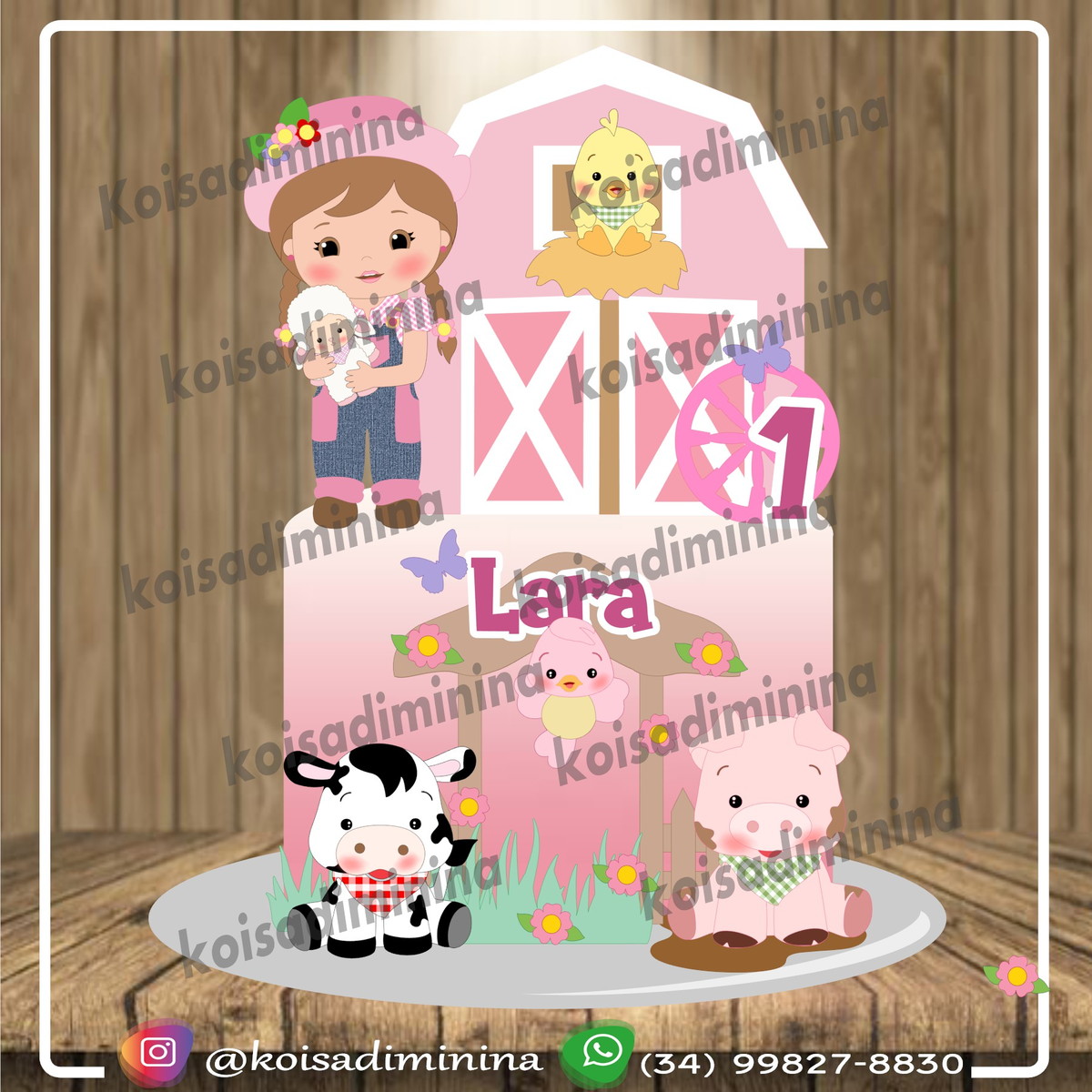Arquivo em camadas Fazendinha girl cute