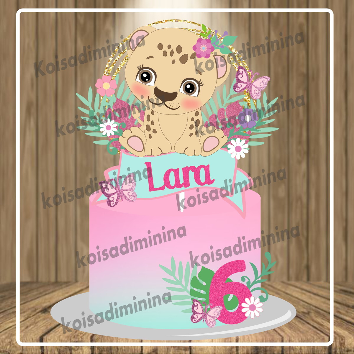 Arquivo em camadas Leopardo cute