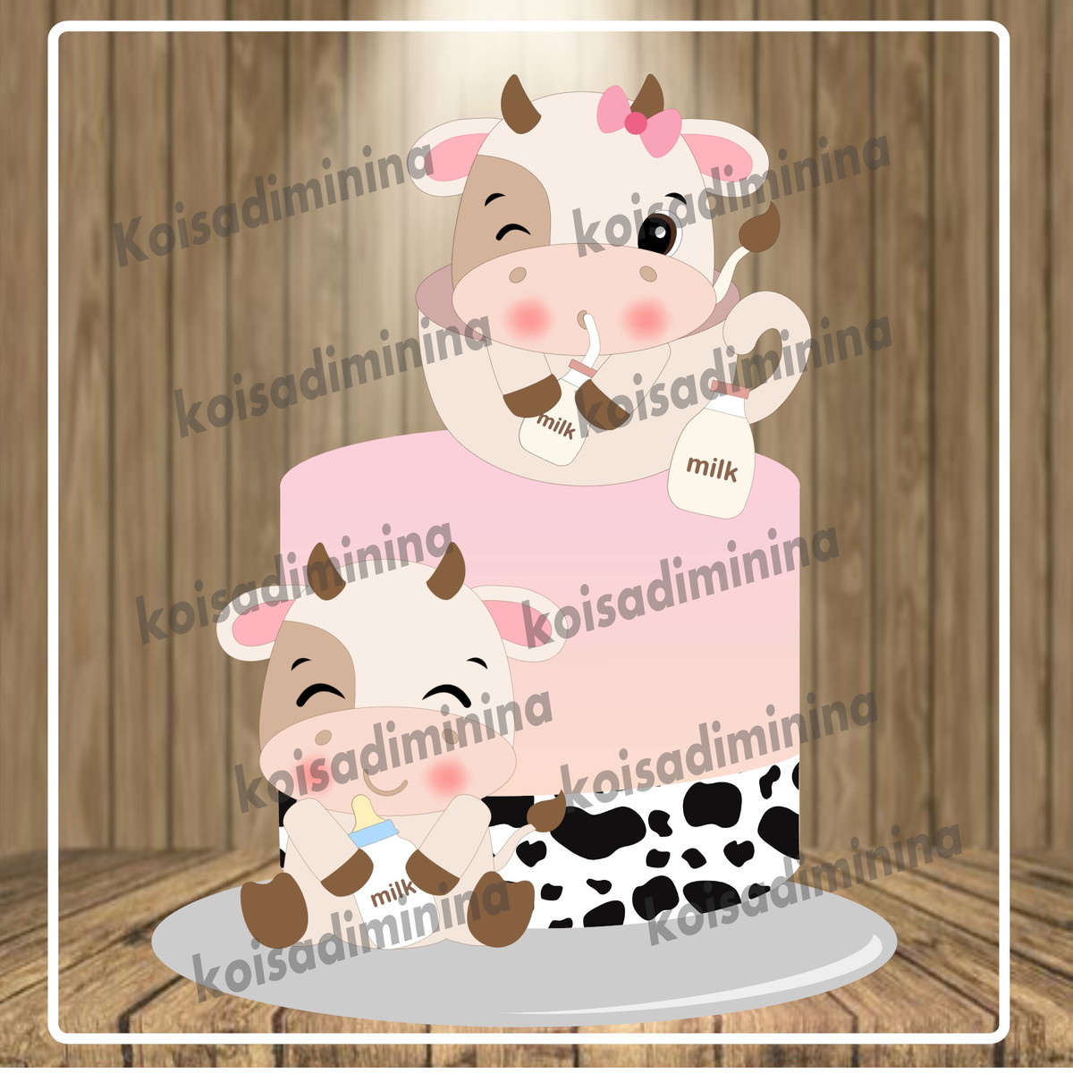 Arquivo em camadas Vaquinha cute baby