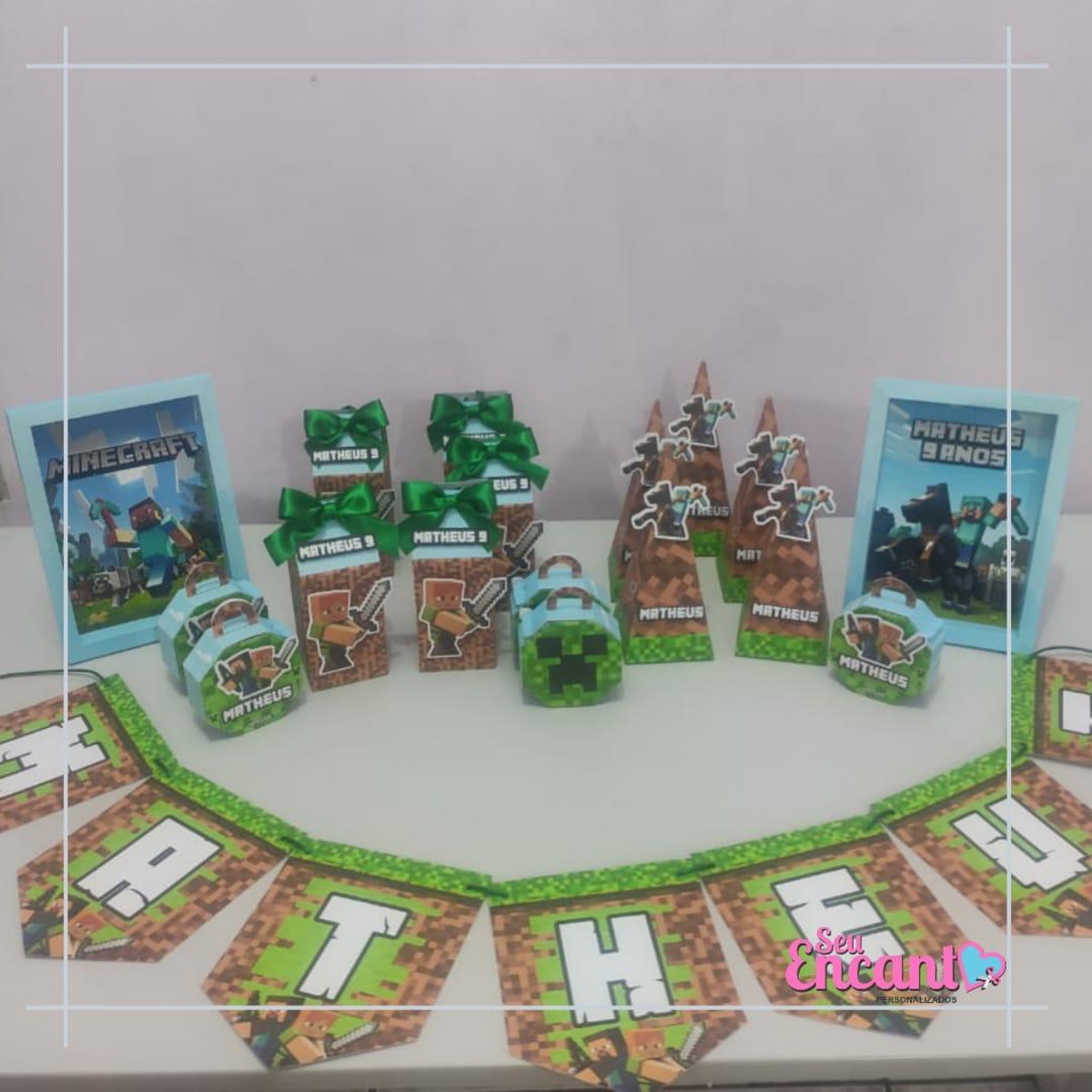 Arquivo Silhouette - Kit Festa Minecraft