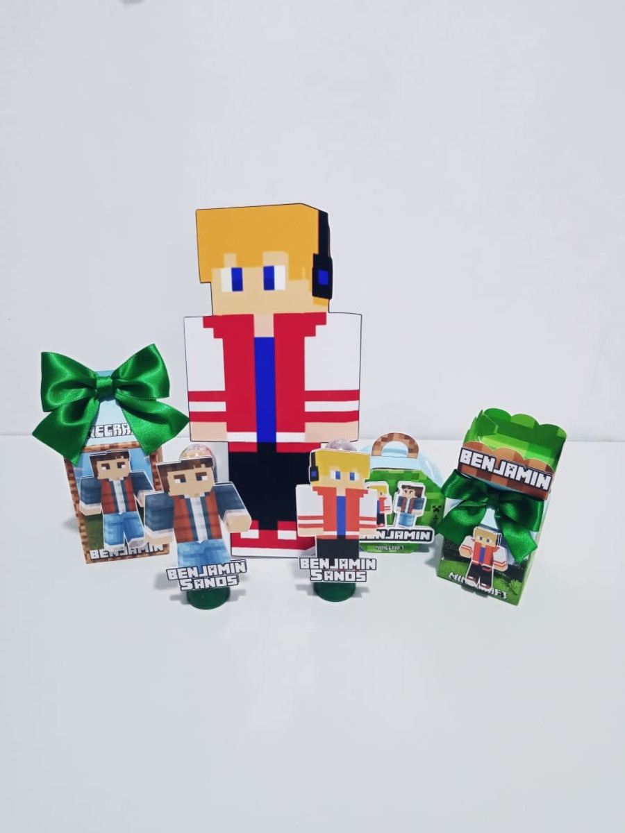Arquivo Silhouette - Kit Festa Minecraft