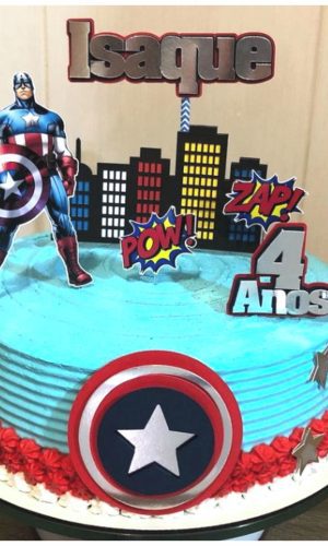 Arquivo Silhouette Topo de Bolo Capitão America Studio 03