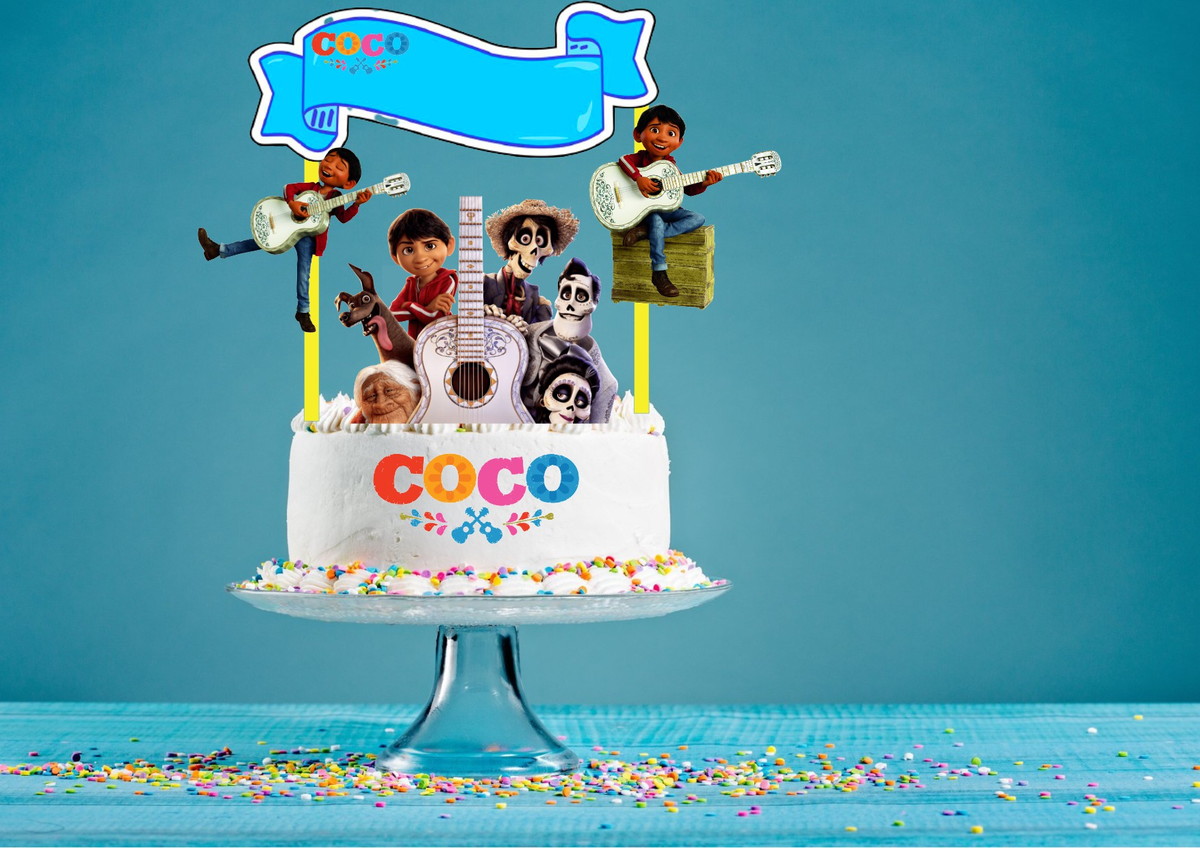 ARQUIVO SILHOUETTE TOPO DE BOLO COCO A VIDA É UMA FESTA