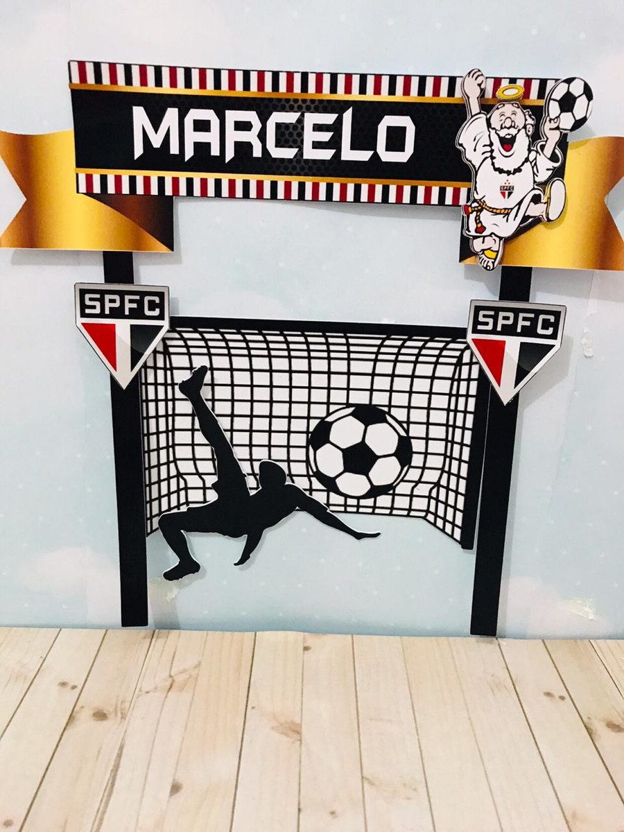 Arquivo Silhouette Topo de Bolo Futebol São Paulo