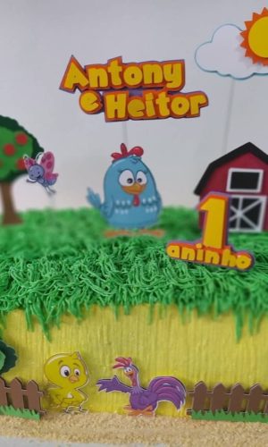 Arquivo Silhouette Topo de Bolo Galinha Pintadinha 02