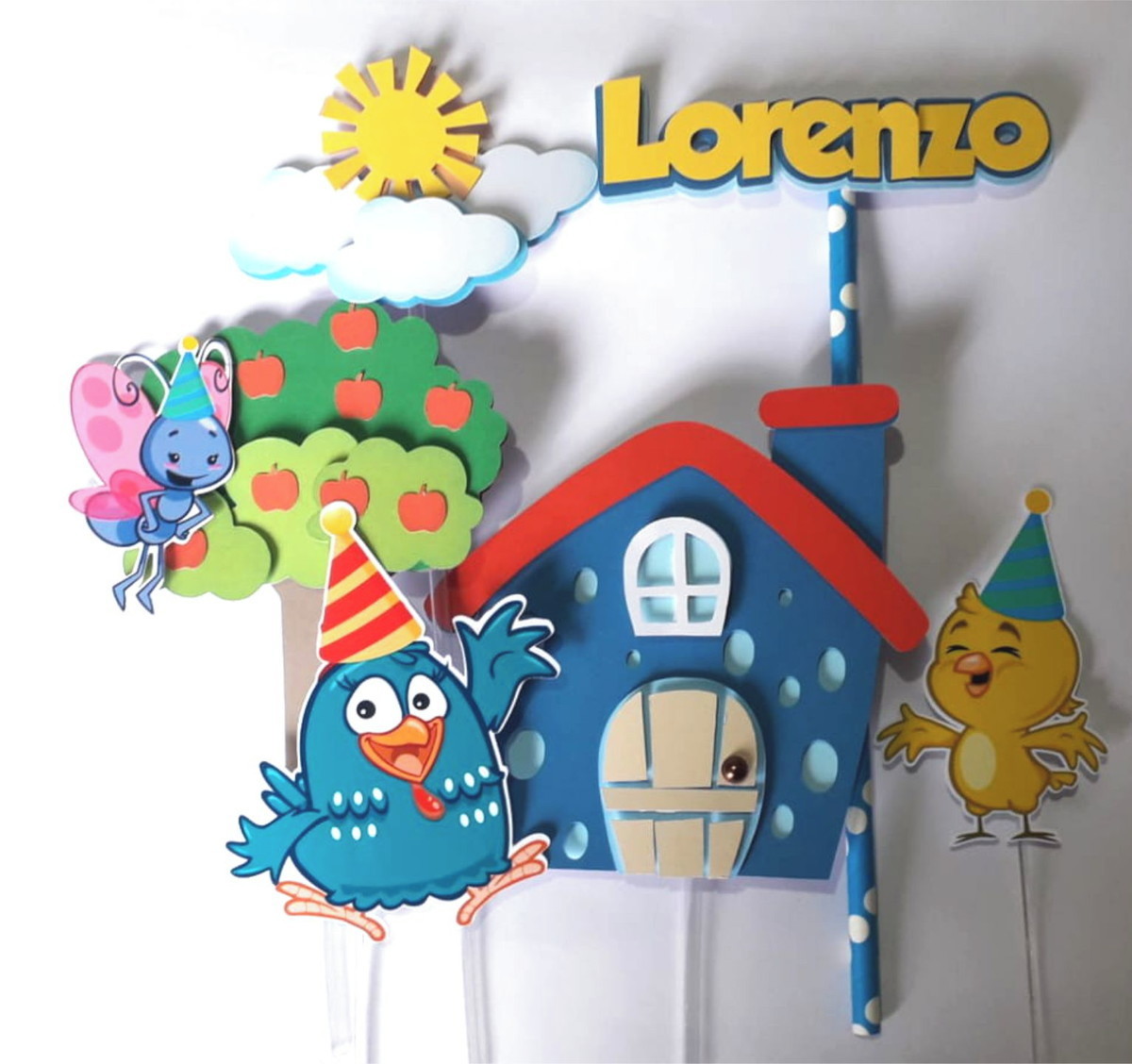 Arquivo Silhouette Topo de Bolo Galinha Pintadinha 04
