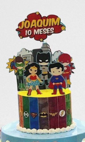 Arquivo Silhouette Topo De Bolo Liga Da Justiça Cute Heróis