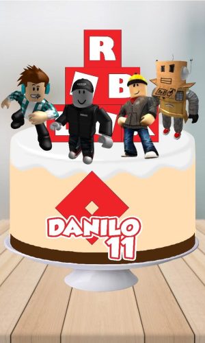 Arquivo Silhouette Topper de Bolo Lego Roblox