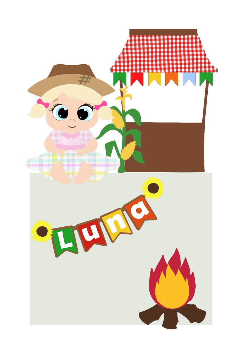 arquivo topo arraia festa junina menininha cute em camadas